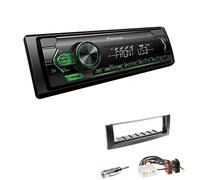 Pioneer MVH-S120UBG 1-DIN Autoradio mit grüner Beleuchtung und USB kompatibel mit Android-Smartphones inkl. Einbauset passend für Mitsubishi Colt und Colt CZC Cabriolet 2004-2009 dunkelgrau