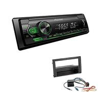 Pioneer MVH-S120UBG 1-DIN Autoradio mit grüner Beleuchtung und USB kompatibel mit Android-Smartphones inkl. Einbauset passend für Skoda Fabia Facelift 2004-2007 schwarz