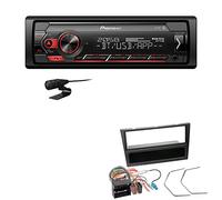 Pioneer MVH-S320BT 1-DIN Bluetooth Autoradio USB FLAC Spotify mit Einbauset passend für Opel Corsa C 2004-2006 schwarz