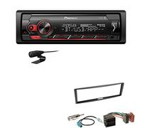 Pioneer MVH-S320BT 1-DIN Bluetooth Autoradio USB FLAC Spotify mit Einbauset passend für Renault Clio III 2005-2012 schwarz