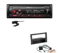 Pioneer MVH-S320BT 1-DIN Bluetooth Autoradio USB FLAC Spotify mit Einbauset passend für Skoda Fabia Facelift 2004-2007 schwarz
