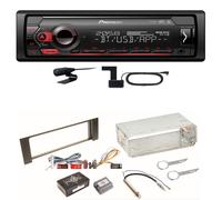 Pioneer MVH-S420DAB Bluetooth USB DAB+ AUX Autoradio Einbauset für Audi A4 B6 B7