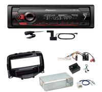 Pioneer MVH-S420DAB Bluetooth USB Einbauset Toyota Aygo Peugeot 108 Citroen C1