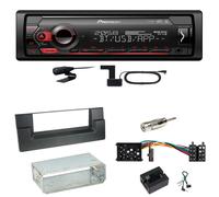 Pioneer MVH-S420DAB Bluetooth USB MP3 WMA Einbauset für BMW 5er E39 bis 09/2000