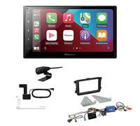 Pioneer SPH-DA160DAB 2-DIN Autoradio CarPlay Android Auto Bluetooth DAB USB passend für Volkswagen VW T5 Transporter 2003-2015 runde Ecken, schwarz inkl Canbus + LFB