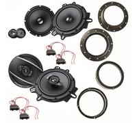 Pioneer TS-A1600C TS-A1670F 2 Wege vorne hinten Einbauset für Jetta Tiguan