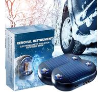Pipihome 2 Stück Elektromagnetischer Auto Enteiser, Scheibenenteiser Auto Elektrisch, Elektromagnetische molekulare Interferenz Frostschutzmittel Schneeräumungswerkzeug