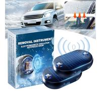 Pipihome Auto Enteiser, 2 Stück Elektromagnetischer Scheibenenteiser Auto, Auto Interferenz Antifrost Gerät, Elektromagnetische molekulare Interferenz Frostschutzmittel Schneeräumungswerkzeug