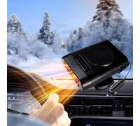 Pipihome Auto Heizung, Heizlüfter mit Akku, 12V Standheizung Auto und Scheibenenteiser für Zigarettenanzünder, 360° Drehbar Frontscheibenheizung für Camper LKW PKW, Auto Winter Zubehoer
