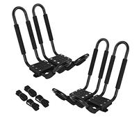 PIRIPARA Kajak Dachträger 2 Paar J-Bar Carrier Halter für Kanu SUV Autos LKW Surf Ski Auto Top Mount Racks für Ausflug 4 Stück