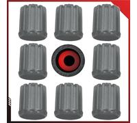 Pitlane Performance® RDKS Ventilkappen 8 Stück Ventildeckel Auto-Reifen Ventilabdeckung Reifenventil-Kappen Autoventil-Kappen für alle Schrader-Ventile mit RDKS-Sensoren (Anthrazit)