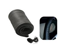 pitshop24de Lenkradschoner Lenkradbezug Lenkradhülle echt Leder Ø 43-45 cm SCHWARZ