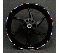 PIWINE 17 Zoll Motorrad Für BMW S1000XR S1000R 1000RR Rennausrüstung Reifen Felge Selbstklebender Aufkleber Felgenaufkleber(Color8)