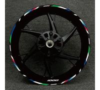 PIWINE 17 Zoll Motorrad Racing Ausrüstung Reifen Felge Selbstklebend Reflektierende Aufkleber Für BMW S1000XR S1000R 1000RR Felgenaufkleber
