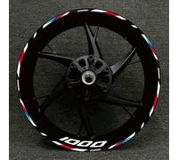 PIWINE 17 Zoll Motorrad Racing Ausrüstung Reifen Felge Selbstklebend Reflektierende Aufkleber Für BMW S1000XR S1000R 1000RR Felgenaufkleber