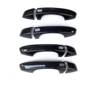 PIWINE Griffaufkleber Carbon Chrom Auto Seite Türgriff Abdeckung Bowl Trim Aufkleber Styling Zubehör Für VW Für T-ROC 2016-2021(4 buttons)