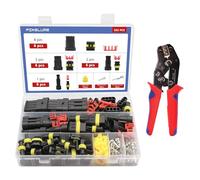 Pixelure 352pcs kfz Stecker,kfz Steckverbinder,kfz Stecker Wasserdicht,Wasserdichte Stecker 12v,mit Crimpzange,1/2/3/4 Pin Auto Steckers,Fit für KFZ Motorrad Auto Boots LKW