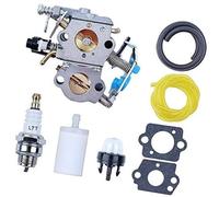 Pizgear WTA-29 Vergaser mit Kraftstoffleitungsfilter Zündkerze, for Husqvarna, 455E 455, for Rancher, 460 461 Gaskettensäge Zündkerzenstück für Heckenscheren