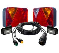 Pkw-Anhänger Rückleuchten Set DPT 35 mit 13-pol. 5,5 m Kabelbaum + 2 LED-Umrissleuchten DPT 15