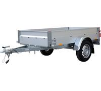 PKW-Anhänger STEMA "Basic 750 mit Kippdeichsel", grau (silberfarben), KFZ-Anhänger, Einachser ungebremst (51479517-0) silberfarben