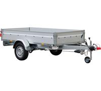PKW-Anhänger STEMA "BASIC STL 1300 O2 13-25-13.1", silber (silberfarben), KFZ-Anhänger, Tieflader, gebremst (89117615-0) silberfarben