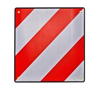 KFZ PKW Anhänger Wohnwagen 2in1 Warntafel Alu für Italien und Spanien 50x50 cm, Auto Warnschild, Wohnmobil Hinweisschild