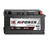 PKW Batterie Autobatterie 12V 100Ah Starterbatterie für 74 83 88 90 92 95 105Ah