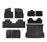 PKW Fußraummatten Für Xpeng G6 Auto-Fußmatten Und Kofferraumwanne TPE 3D Für Xiaopeng Fußmatte Wasserdicht Geruchlos Tablett Schwarz Autofußmatten-Set(9PCS Full Set)