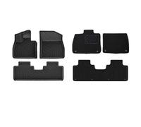 PKW Fußraummatten Für Xpeng G6 Auto-Fußmatten Und Kofferraumwanne TPE 3D Für Xiaopeng Fußmatte Wasserdicht Geruchlos Tablett Schwarz Autofußmatten-Set(6PCS Blanket Set)