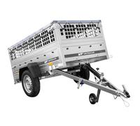 Pkw Planenanhänger GARDEN TRAILER 200 KIPP mit Laubgitteraufsatz, Stützrad, Flachplane und Planenträger