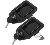 PLAFOPE 2 Stück Edelstahl Türschloss Werkzeugkasten Ersatzschloss Robustes Paddelschloss für LKW Anhänger Wohnmobil Vielseitig Einsetzbar und Verschleißarm mit Sicherem