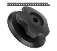 Runde Anhänger Planenknöpfe, 48 Pack, in Schwarz, aus Hartplastik, Rundknöpfe mit Ø 36 x 14 mm für Spanngummis von Anhängernetzen und Planen, Befestigungshaken Kit für Ladungssicherung Hänger Bordwand