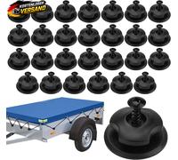 Planenknöpfe schwarz 20 Stück, wasserdicht, langlebig, für Anhänger & Gummis