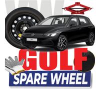 Platzsparend Notrad 17 " für Volkswagen VW Golf Mit Wagenheber 1T + Tasche Und