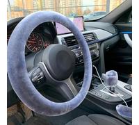 Plüsch Winter Lenkradbezug 3-Teilig - Lenkradheizung Nachrüsten, Rutschfeste Warme Lenkradhülle, Teleskop Abdeckung für Auto Zubehör