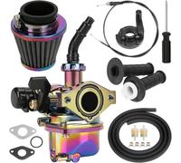PNBVW Vergaser, 19 mm, Vergaser-Luftfilter-Kit for 110 cc, 125 cc, 50 cc, 70 cc, Pit Dirt Bike, ATV A//p//o//l//l//o B//a//j//a 4 Wheeler Quad 4-Takt-Teile(Multi-Color)