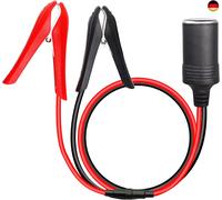 PNGKNYOCN Batterie-Krokodilklemmen auf Zigarettenanzünder-Adapterkabel, 18 AWG,