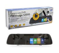 PNI Voyager S2000 Full HD-Autokamera mit integriertem 1080P 170-Grad-Rückspiegel, 5 Zoll, IPS-Touchscreen, Rückspiegel und 120-Grad-VGA-Rückspiegel, Nachtmodus, Parkmodus, Kartensteckplatz