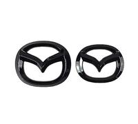 POCHY Car Embleme für Mazda 3 2010-2013,3D Metall Chrom Logo Emblem Badge Aufkleber original Ersatzteil Car Styling,Black