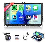 Podofo Android 13 Autoradio für VW Passat Polo Seat Skoda Tiguan Wireless Carplay Android Auto, 9“ Touchscreen 4G+64G mit Bluetooth/Mirror Link/FM/RDS/WiFi/GPS Navi/Sprachsteuerung +Rückfahrkamera