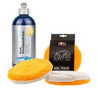 Politur Set: Koch-Chemie ShineSpeedPolish Glanzpolitur 500ml + ADBL TICKLER Applikator Schwamm Pad | 2-tlg.