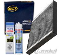 POLLENFILTER+KLIMADESINFEKTION für AUDI A2 VW POLO 9N 6R SKODA ROOMSTER FABIA