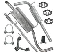 POLMOstrow Auspuff für Skoda Fabia 2 II 2010-2014 | Abgasrohr, Mitteltopf und Endtopf, Motoren: 1.2 TSI, Kombi