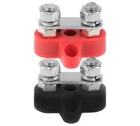 POPETPOP 2 Stück Kfz Klemmenblock 48v Sammelschiene mit Doppelanschluss M8 Edelstahl Verteilerblock für Auto Wohnmobil und Boot