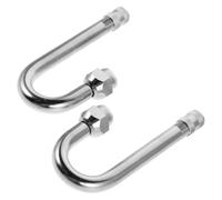 POPETPOP 2 Stück Ventilverlängerung aus Metall und Kupfer 180 Grad Abgewinkelte Reifenventilverlängerung für Auto und Pickup zur Einfachen Luftbefüllung und Luftleckagevermeidung