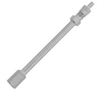 POPETPOP Metall Ventilverlängerung 100mm Silber mit Werkzeugkappe für Auto und Lkw Reifenventil zur Einfachen und Effizienten Reifenbefüllung Beim Reisen