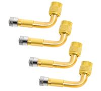 Poweka 90 Grad Reifenventilverlängerung für Motorrad, Auto, Fahrrad, LKW, 4 Stück