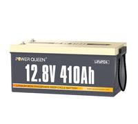 Power Queen 12V 410Ah Plus LiFePO4 Batterie, über 4000-15000 Zyklen, 5248Wh Energie Lithium Akku eingebaut in 250A BMS, Perfekter Ersatz für Blei-Säure, SLA, AGM, Gel Batterie