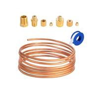 predolo Kupferrohr Set Öldruck Messgerät Schlauch Kit Teile Verschleißfest Hohe Temperatur Duktilität Hitzebeständig Reparatur für Autos LKW Traktoren 182cm