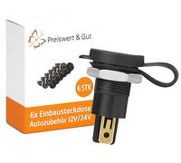 Preiswert&Gut 2 x Einbau Steckdose 12V / 24V DIN 16A KFZ Boot Ladegerät PKW Motorrad LKW